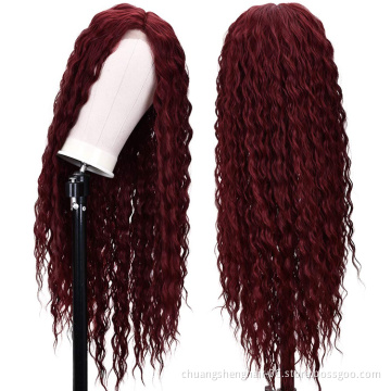 Hot Selling wholesale wigs super cute headband long bob kinky short synthetic hair wigs blond blonde curly brazilian afro wig